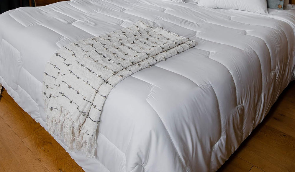 COLAS NORMAND Plapumă antiacarieni și antibacteriană, ușoară, 200 X 200 cm, efect de lungă durată, igienă perfectă, microfibră, moale și confortabilă, lavabilă, franceză, albă 53130248 Plapumi si pilote Naty Shop