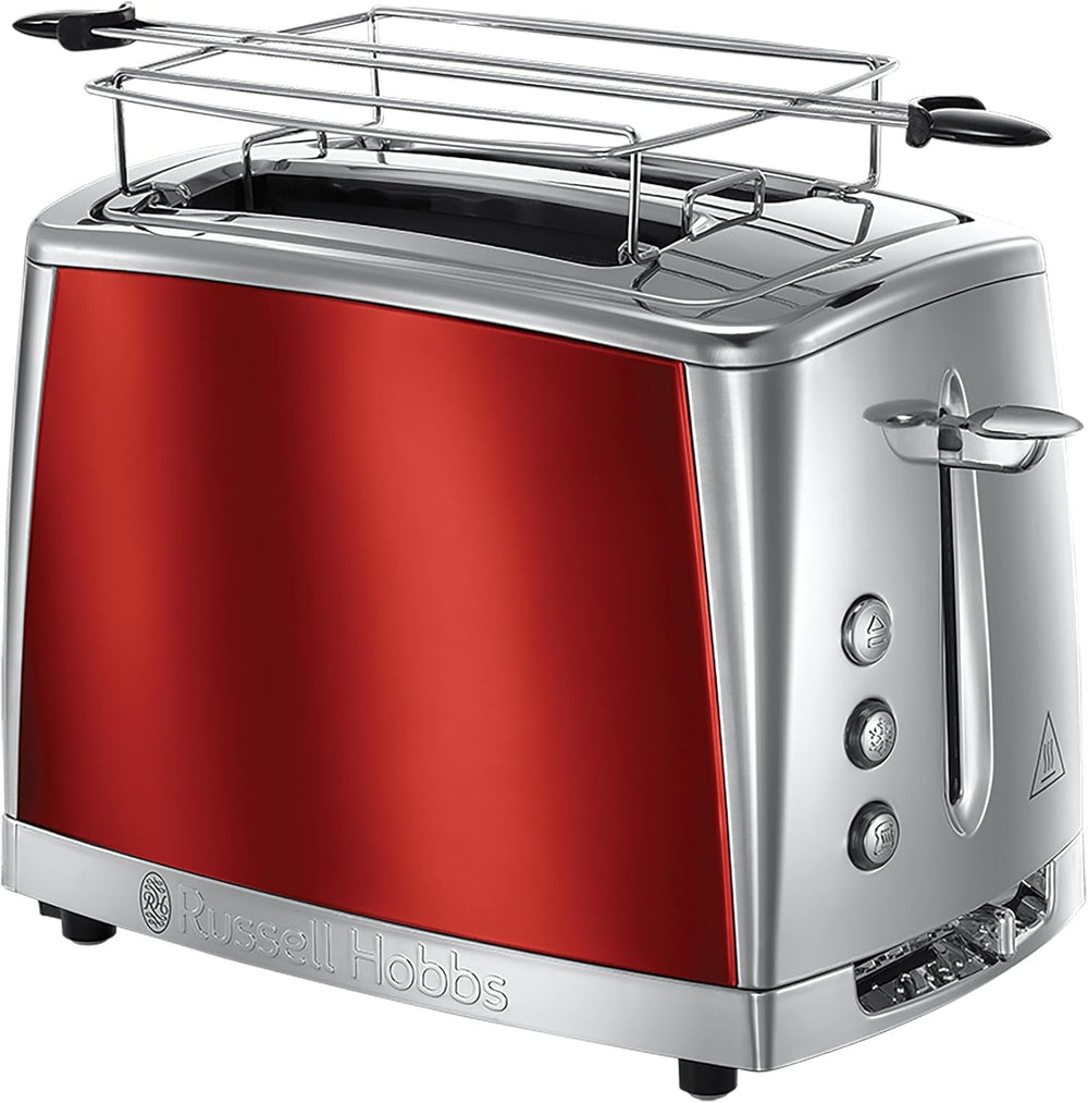 Cafetieră Russell Hobbs [Temporizator digital, Cap de duș pentru extracție și aromă optime] Luna Red (1 până la 12 cești, Carafă din sticlă de 1,5 l, Placă de încălzire, 1000 W) Cafetieră cu filtru 23240-56