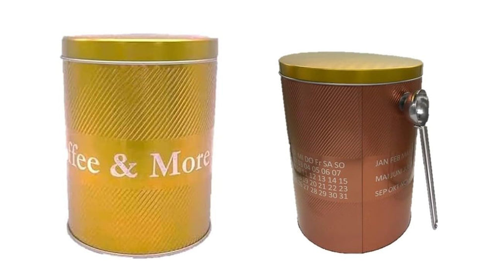Canistră de cafea de 4,4 litri cu linguriță. Aceste canistre de cafea reprezintă o soluție elegantă și practică pentru depozitarea boabelor de cafea. + 3 cești 95ml