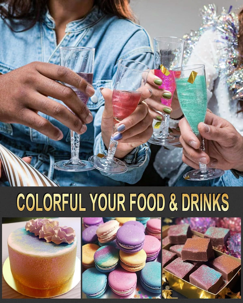 Glitter comestibil, diverse culori si cantitati Naty Shop