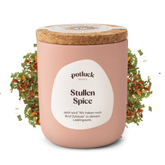 Potluck | Stullen Spice | Gewürzzubereitung im Keramiktopf | 60 g | Vegan, glutenfrei und mit natürlichen Inhaltsstoffen