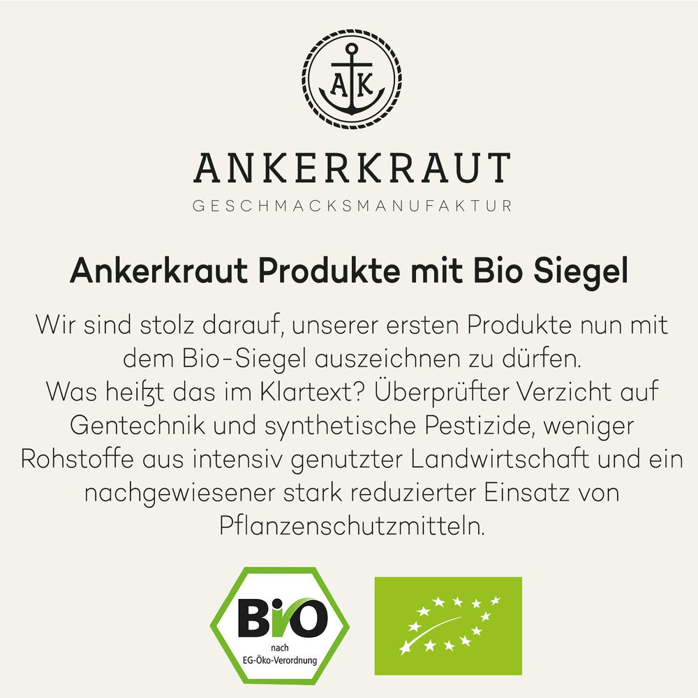 Ankerkraut BIO Oregano, gerebeltes Küchen-Kraut, 15 g im Korkenglas, Bio-Qualität zum selber Würzen, Gewürz mediterrane Küche für Pizza & Pasta