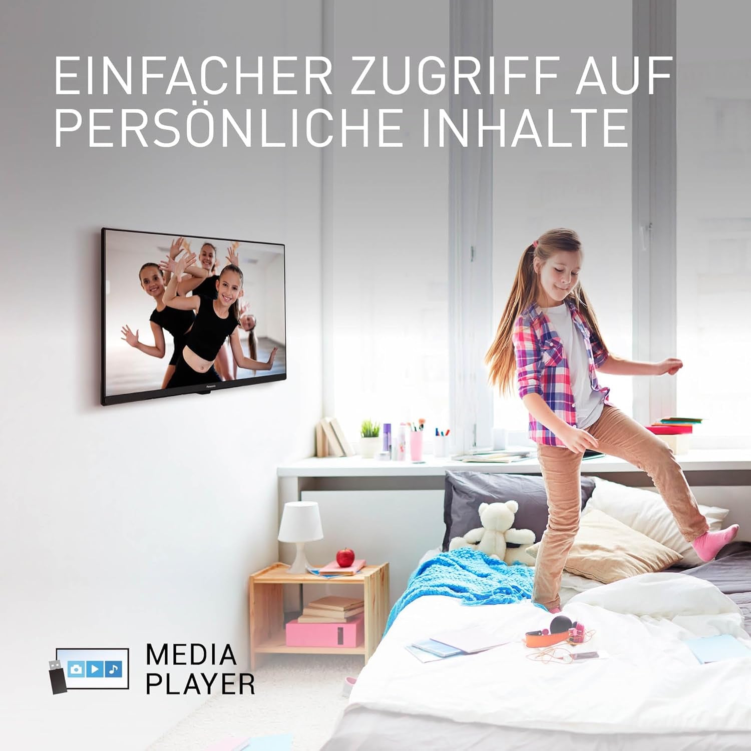 Panasonic TS-32N30AEZ, televizor LED HD seria N30 de 32 de inci, 2024, player media USB, contrast ridicat, tuner triplu HD, HDMI, opțiune de montare pe perete, ramă subțire, pentru o experiență vizuală excepțională