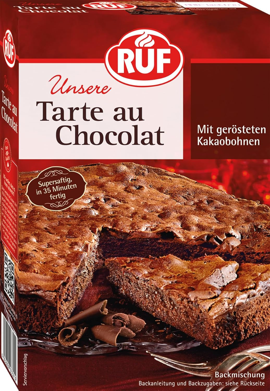 RUF Tarte Au Citron, Backmischung Für Einen Schnellen Zitronen-Kuchen Französischer Art, Mit Fruchtiger Zitronen-Glasur Naty Shop Chocolat 470 G