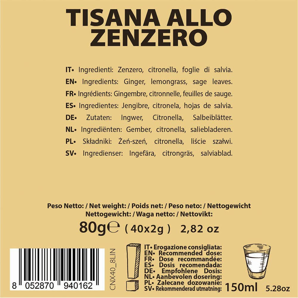 - Ingwer - Kapselmaschinen - ausschließlich kompatibel mit NESPRESSO - 40 caps