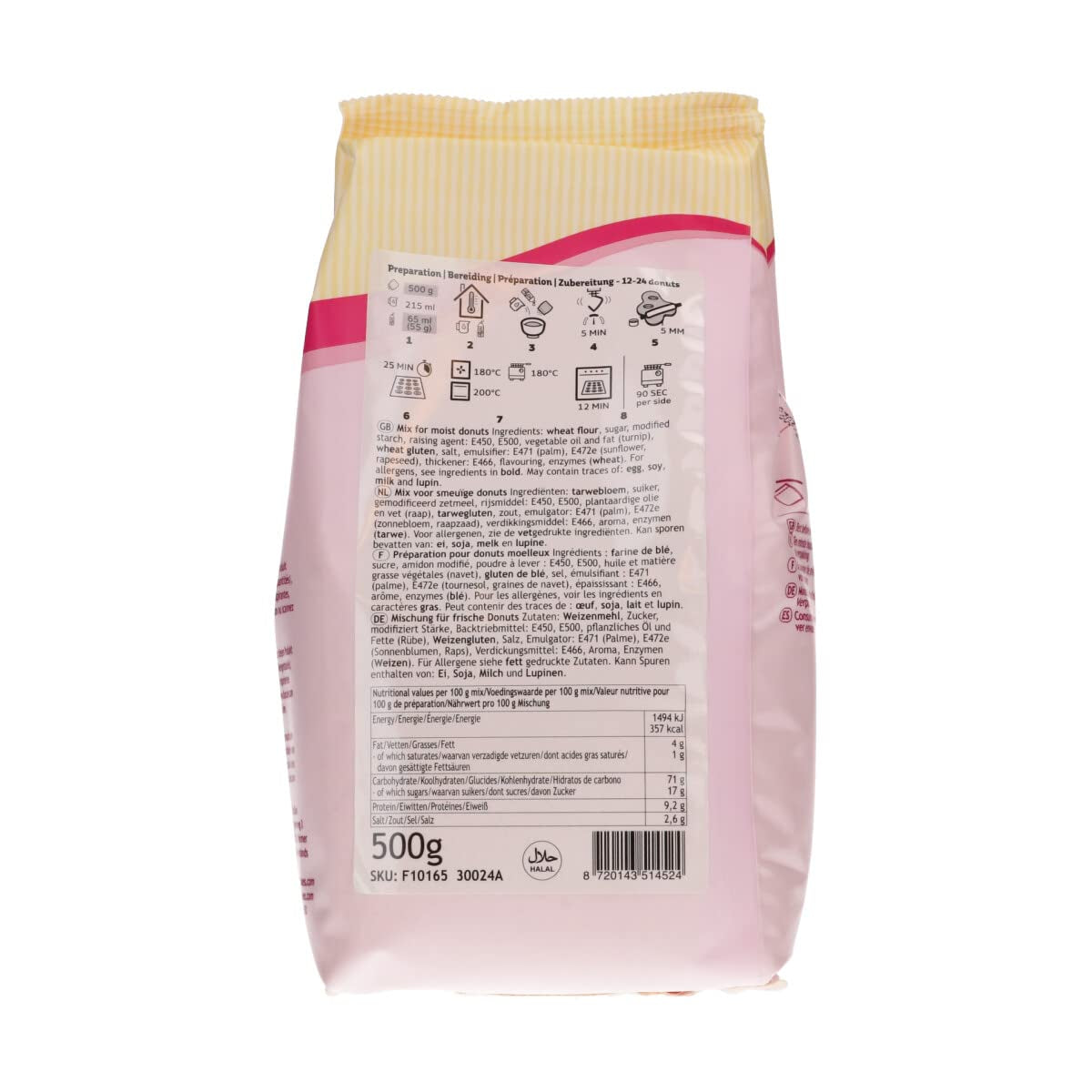 Funcakes Mix Für Donuts, Backen Sie Ganz Einfach Ihre Eigenen Donuts Zu Hause in Der Friteuse Oder Im Ofen, Halal. 500 G. Naty Shop