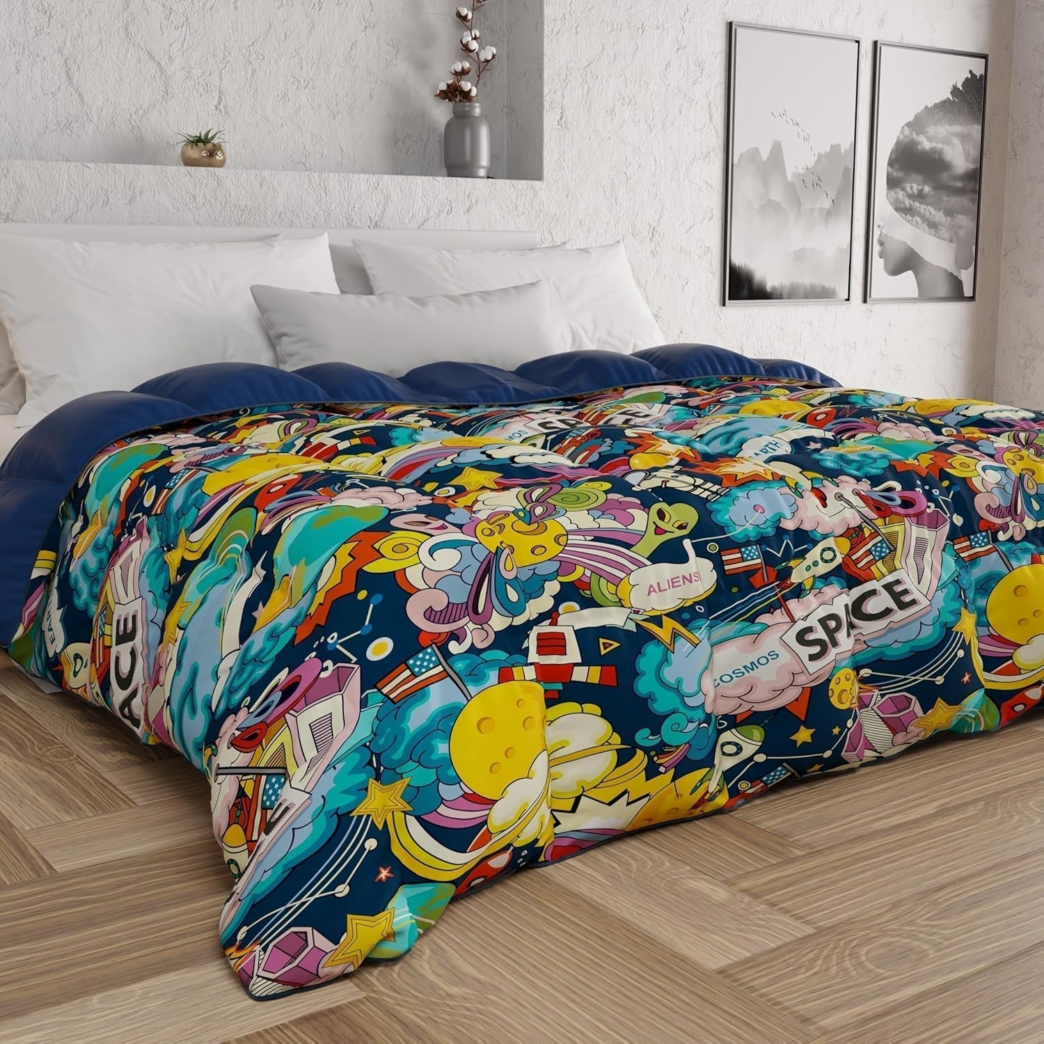 PETTI Artigiani Italiani - Plapumă de iarnă, Plapumă de iarnă, Plapumă simplă, Cu două fețe, Monocolor și imprimare digitală, 100% microfibră antialergică, Made in Italy Plapumi si pilote Naty Shop