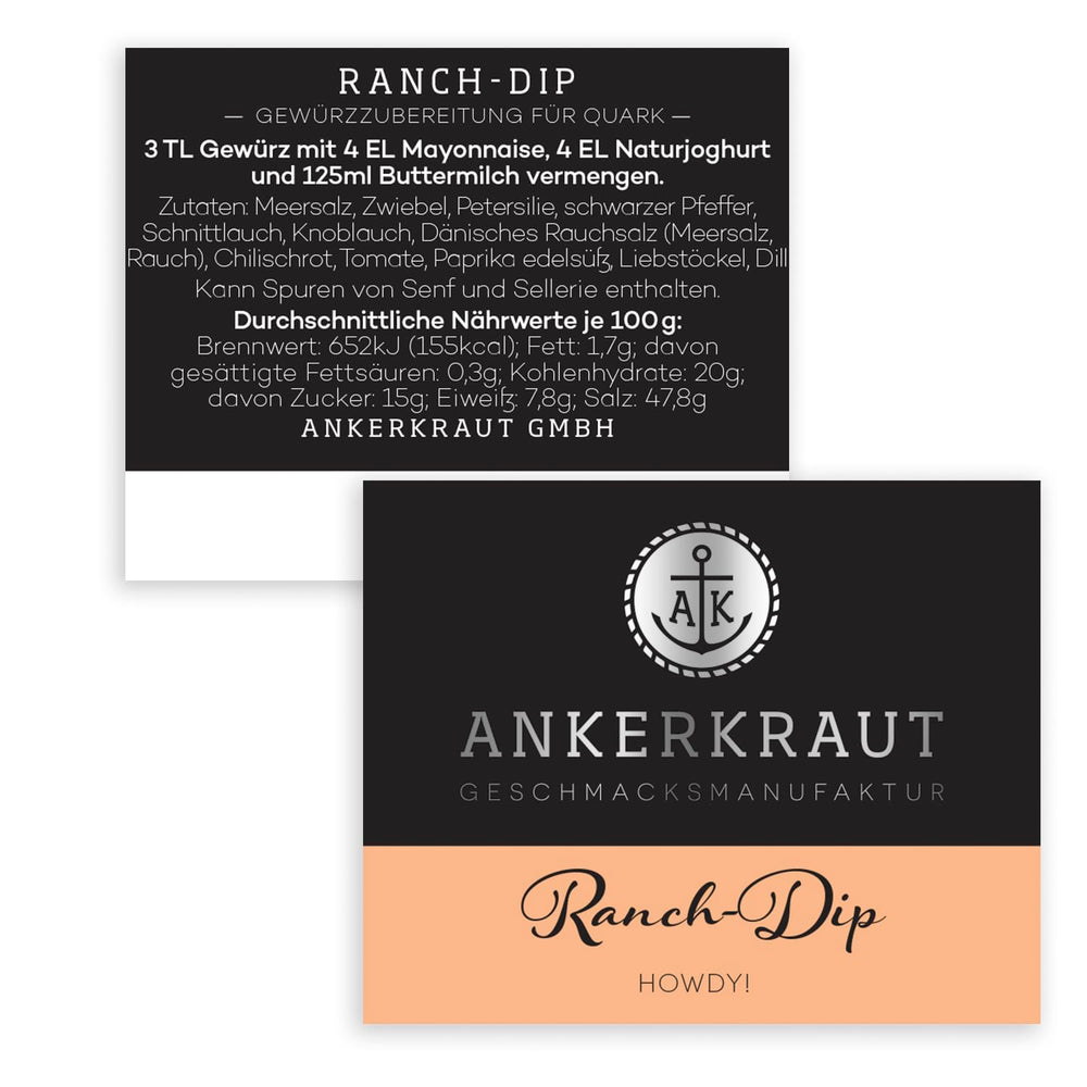 Ankerkraut Ranch Dip, 60g im Korkenglas