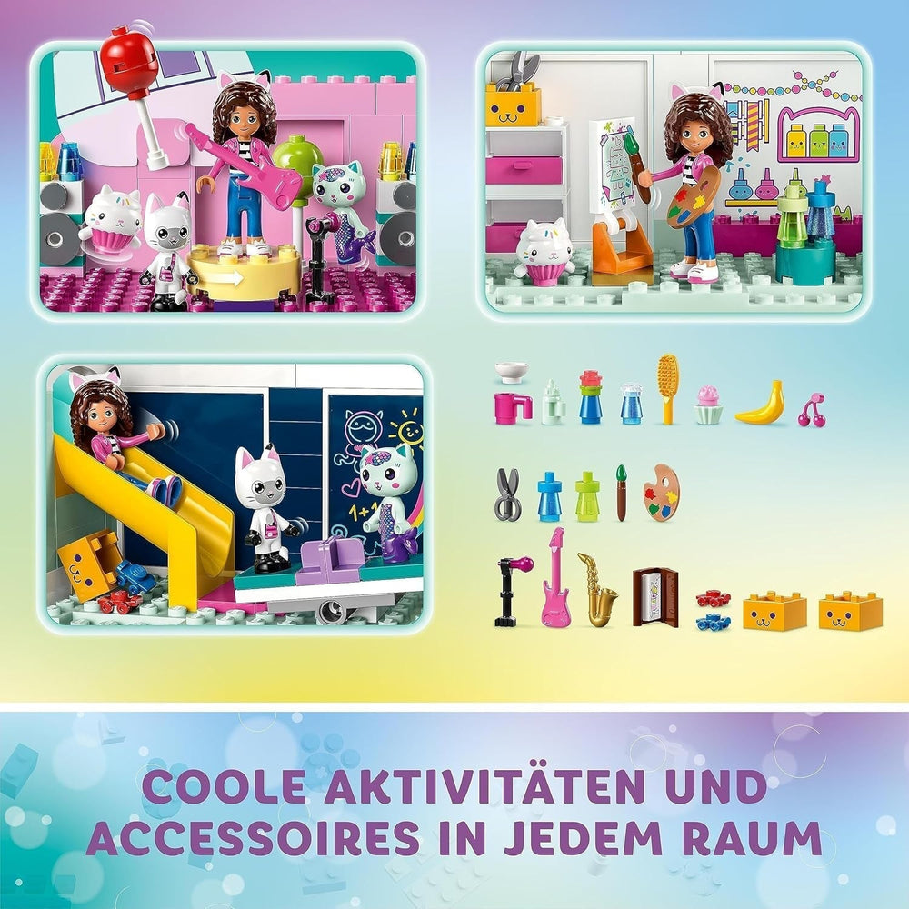 Lego 10788 Gabby's Dollhouse Toy Set, 8 camere și 4 etaje Gabby's Dollhouse Toy cu Pandi, Meerkat, Kuchi Figures și accesorii, cadou pentru fete de la 4 ani, băieți și copii Seturi de constructie Besuche den LEGO-Store