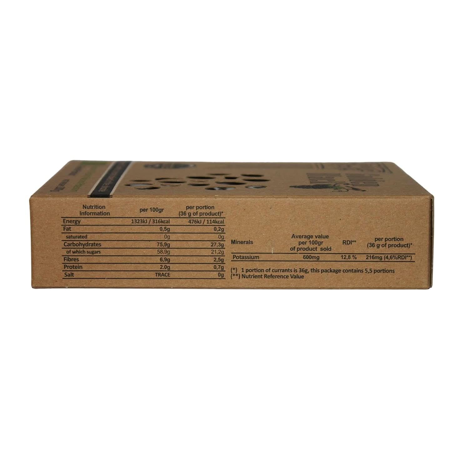 Stafide negre ecologice grecești - coacăze, pachet de 3 x 200 grame Produse deshidratate Naty Shop