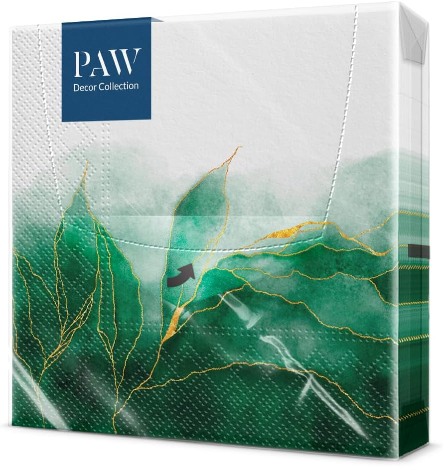 PAW - Șervețele 3 straturi (33 X 33 Cm) I 20 bucăți I Perfect pentru zile de naștere, petreceri, nunți, comuniuni și sărbători I Decorațiuni de masă șervețele de hârtie colorate - Monkey Jungle Fauna & Flora I Monkey Fun