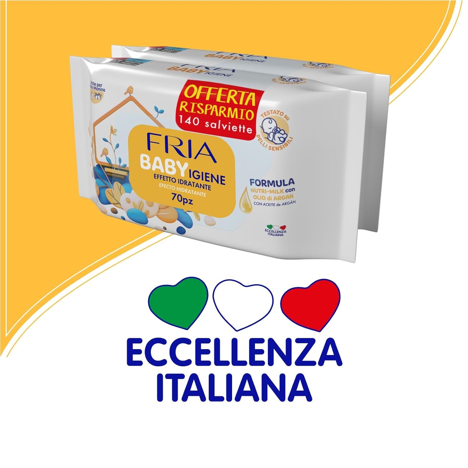 Șervețele umede, pachet de 2 (144 de șervețele)