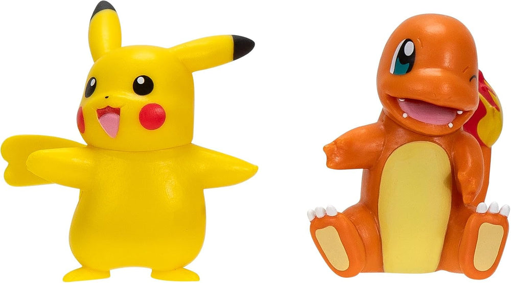Pokémon PKW3586 - Battle Figure Pack - Pikachu și Schiggy, figuri oficiale detaliate, 5 cm fiecare Action figures Naty Shop Pikachu și Glumanda