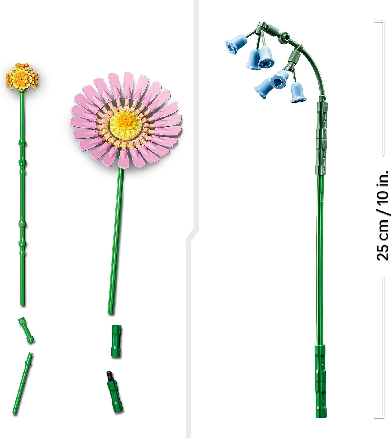 Buchet mic de vară LEGO Botanicals - Set de construcție cu flori artificiale - Incl. albăstrele, ranunculițe, lalele - Idee de cadou pentru femei, mame și bărbați - 10347 Seturi de constructie Besuche den LEGO-Store