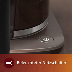 Espressor Philips cu filtru – capacitate de 1,25 litri, până la 15 cești, Boil & Brew, negru/argintiu (HD5416/60)