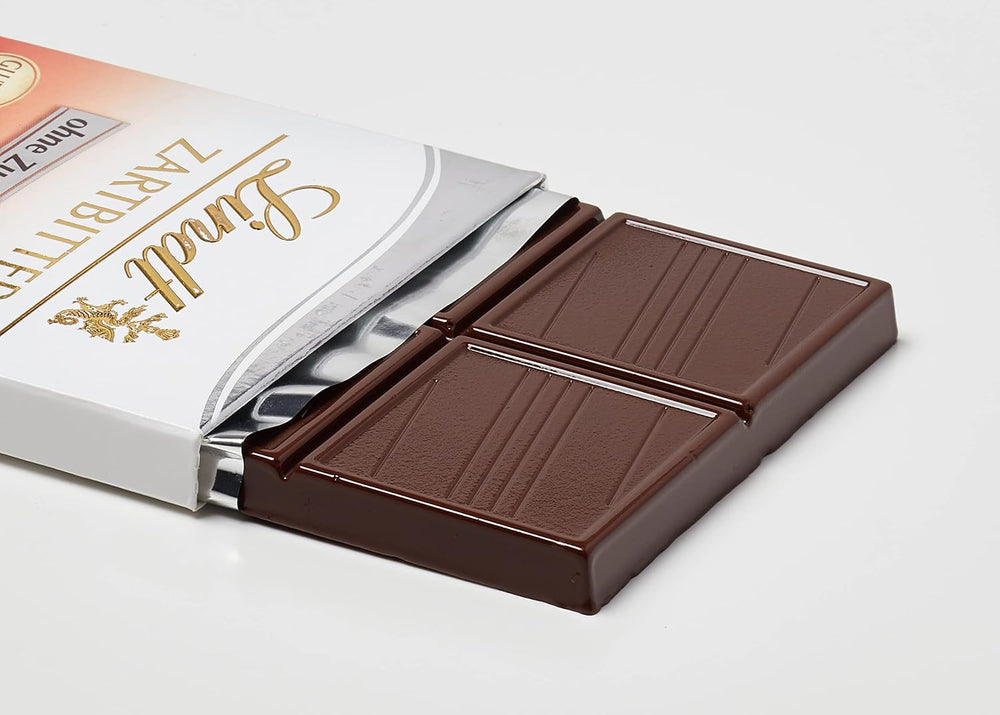 Ciocolată neagră fără zahăr adăugat | Tabletă 100g | Cea mai fină cu 55% cacao, fără gluten | Tabletă de ciocolată | Set cadou de ciocolată (pachet de 4)