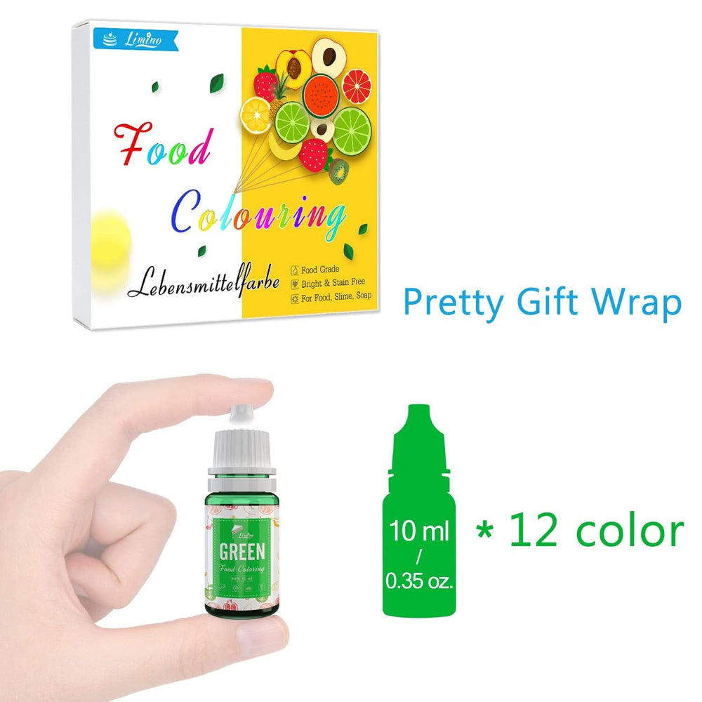 Set 12 coloranti alimentari lichizi, 10 ml fiecare culoare Naty Shop