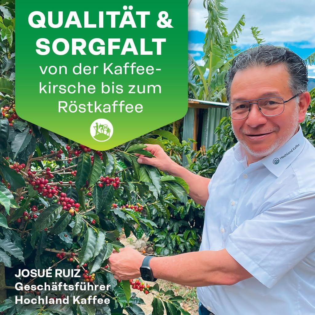 Hochland Kaffee - Holanka Crema - 250g Kaffeebohnen - Nachhaltig direkt gehandelt - Perfekt für Vollautomaten und Siebträger - Milder aromatischer Geschmack - Beste Qualität aus Peru