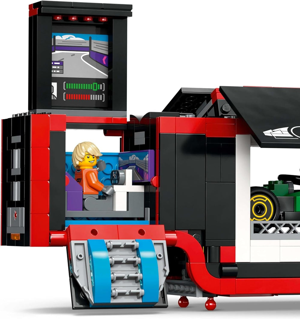 LEGO City F1 Transporter with RB20 & AMR24 F1 Racing Cars - Toy Car Transporter for Red Bull & Aston Martin Formula 1 Teams - Incl. 5 Minifigures - Gift for Boys & Girls Ages 8+ 60445 Seturi de constructie Besuche den LEGO-Store