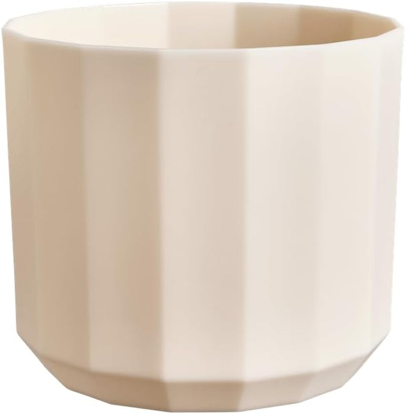 Ghiveci rotund elho Facet 17cm - pentru interior - 100% plastic reciclat - Ø 16,6 x H 14,9 cm - Roz/Roz migdală