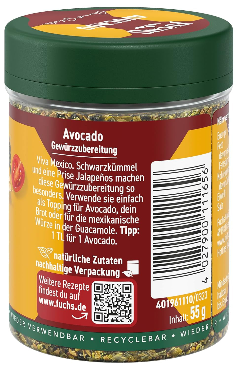 Fuchs Gourmet Selection Avocado Gewürzzubereitung, 55 g