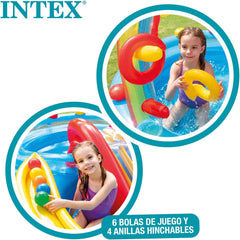 Centru de joacă Intex Rainbow Ring - Piscină supraterană pentru copii - Piscină pentru copii - 297 x 193 x 135 cm - Pentru 3+ ani 57453NP Multicolor 297x193x135 cm