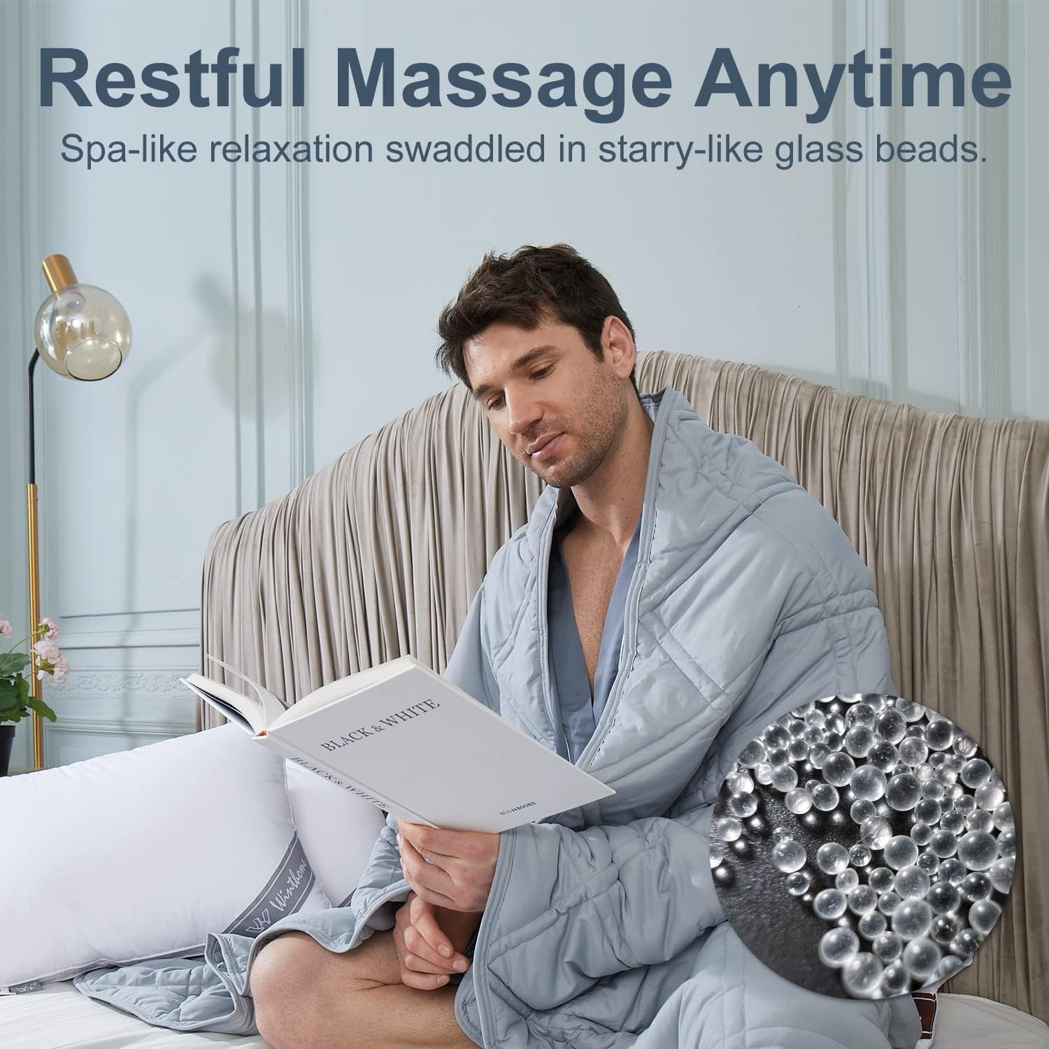 Winthome Pătură ponderată cu capac de plapumă 150X205Cm 10.4Kg, pătură ponderată confortabilă, pătură de terapie anti-stres, pătură grea pentru somn profund și recuperare mai bună, pătură grea pentru adulți (gri) Paturi si Cuverturi Besuche den Winthome-Store