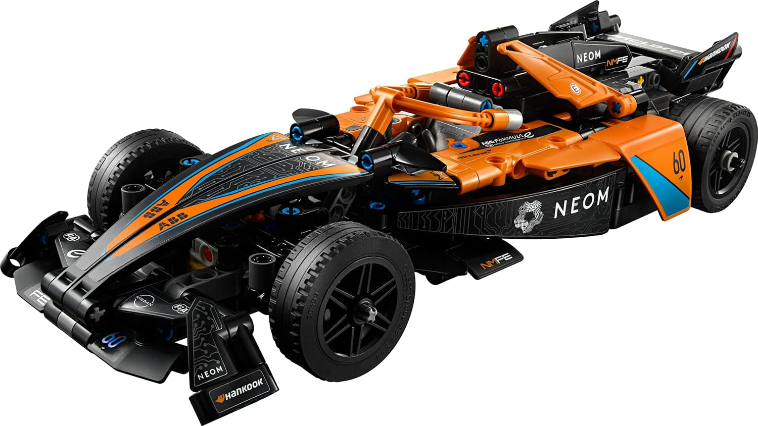 Mașină de curse LEGO Technic NEOM Mclaren Formula E, jucărie cu mașină de curse pentru copii de la 9 ani, băieți și fete, kit de mașină model, decor pentru camera copiilor, idee de cadou pentru ziua de naștere 42169 Seturi de constructie Besuche den LEGO-Store