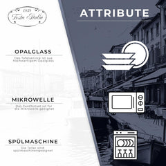 Set de veselă pentru 6 persoane - 18 piese - Set de farfurii din sticlă opal - Set de veselă albă - Set de bol și farfurie - Veselă modernă - Farfurii - Serviciu de masă - Set de veselă pentru 6 persoane