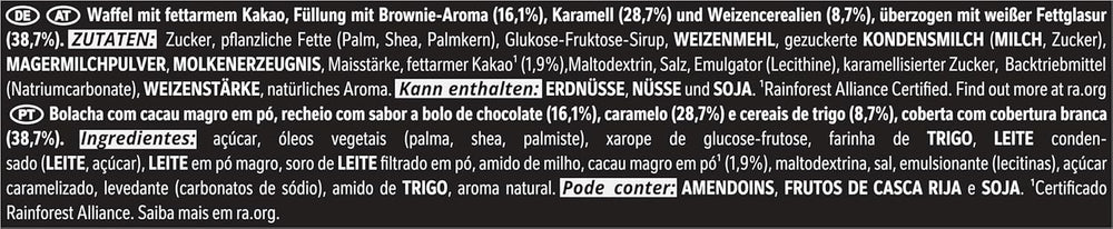 Baton de ciocolată LION Black & White, o gustare cu gust intens, ciocolată crocantă și chipsuri crocante, umplutură de brownie, o experiență unică de îmbucătură, 1 pachet (5 x 30g)
