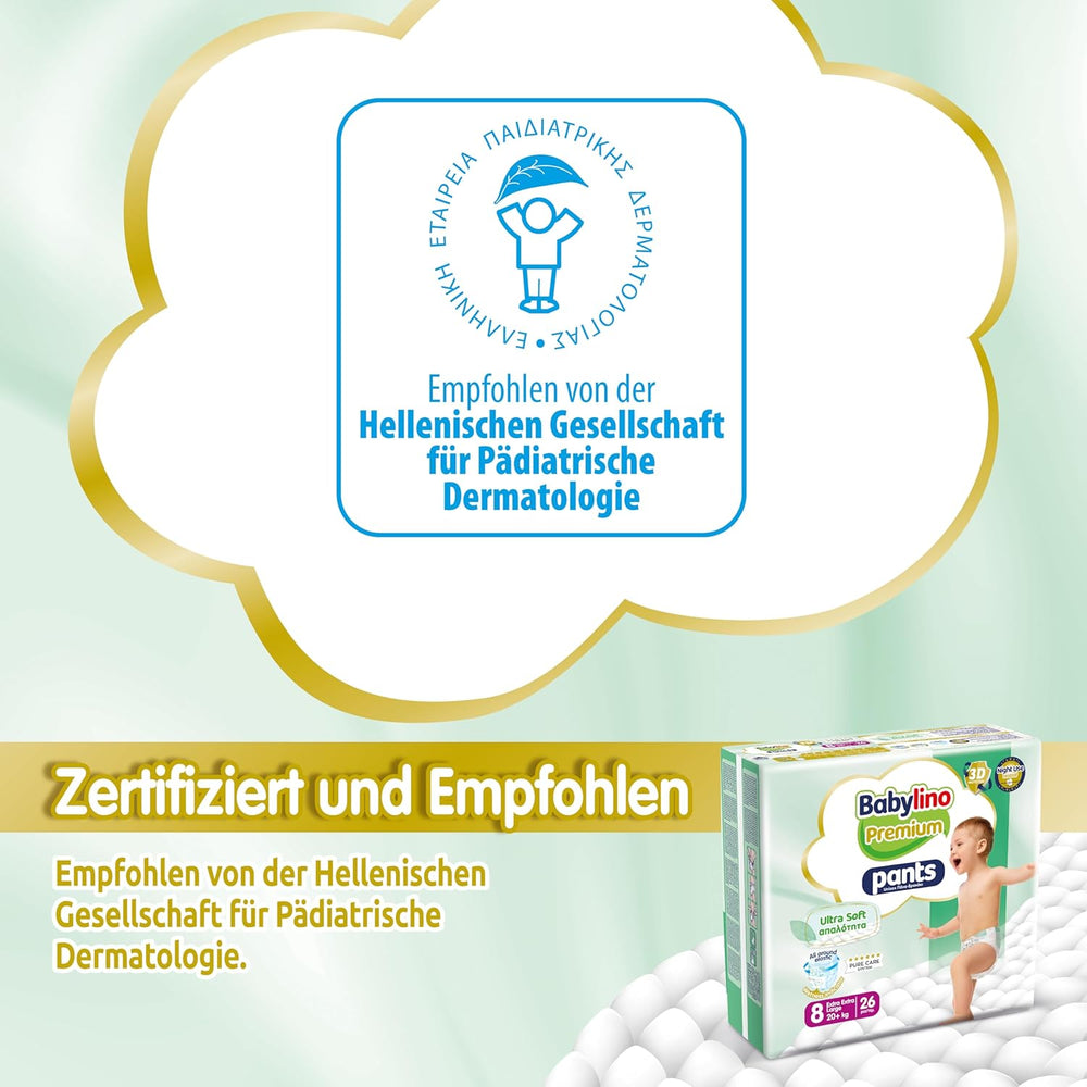 Pantaloni Premium Mărimea 8 cu Filtru Ultra-Moale, XXL (20+ kg), 26 bucăți