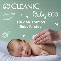 Șervețele umede Cleanic Baby Eco Pure Water – (1 x 50 buc.) Șervețele umede pentru copii și sugari – fără parfum, se pot arunca la toaletă, piele sensibilă – 50 buc.