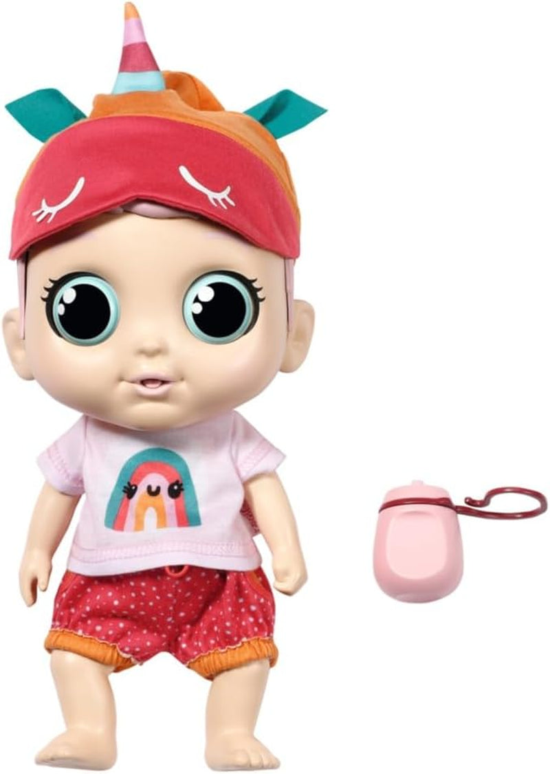 Baby Robin, 30 cm große Babypuppe mit beweglichen Augen und lustigen Soundfunktionen, inklusive Shirt, Hose, Mütze, Strampler, Flasche und Schnuller, 905586 Zapf Creation