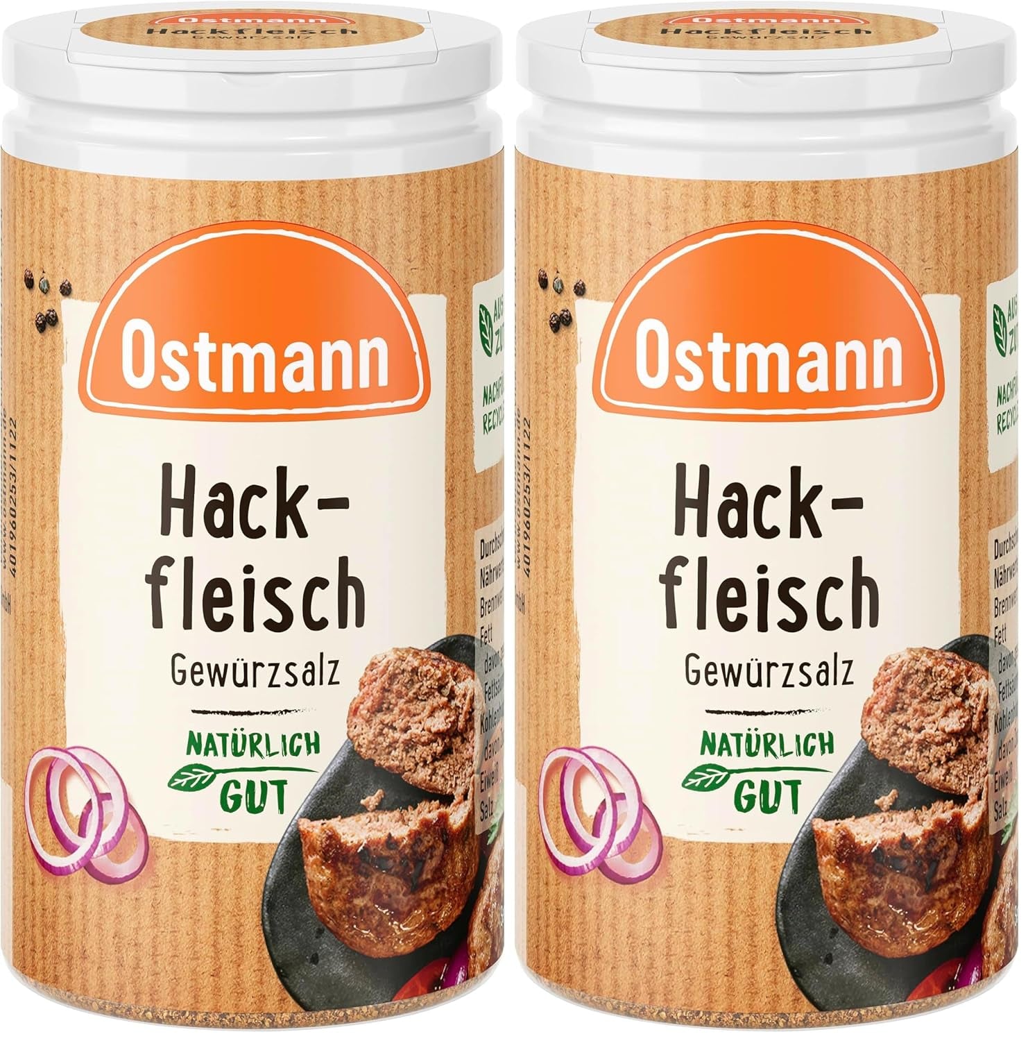Ostmann Gewürze - Hackfleisch Gewürzsalz | Gewürz für Hackfleisch, Buletten oder Cevapcici | 60 g in Streudose