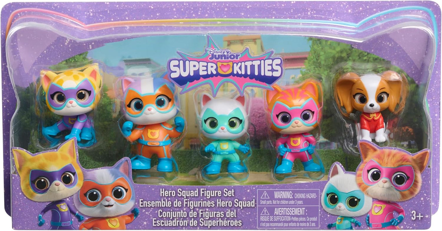 Just Play Disney Junior Superkitties figurine de colecție, jucărie pentru copii de la 3 ani Action figures Naty Shop Echipa de eroi
