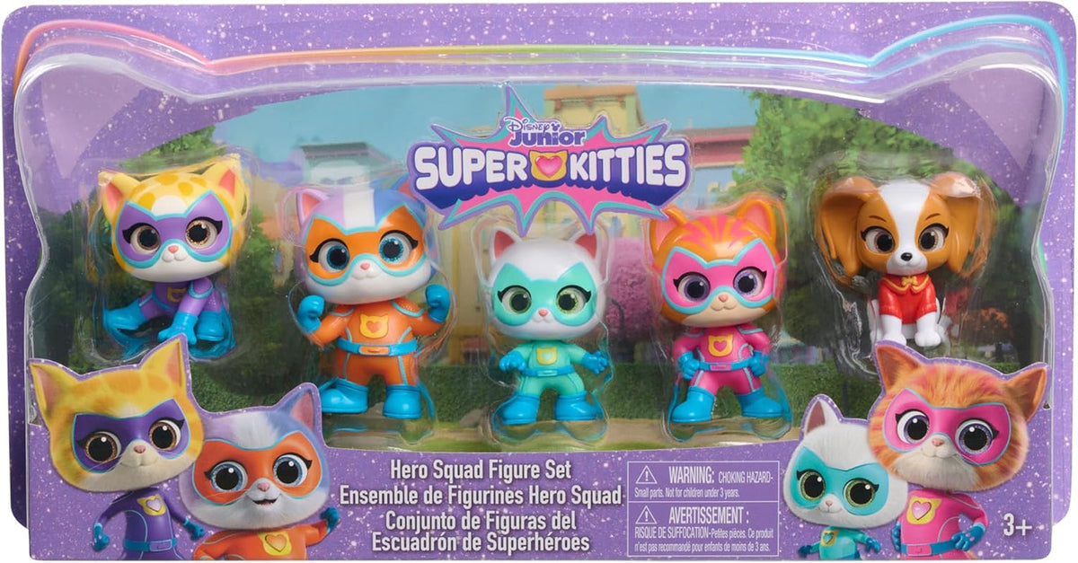 Just Play Disney Junior Superkitties figurine de colecție, jucărie pentru copii de la 3 ani Action figures Naty Shop Echipa de eroi