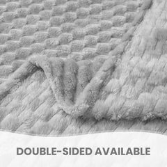 Good Nite Pătură confortabilă Pătură pufoasă 150 X 200 cm Cuvertură de pat moale din microfibră Pătură de canapea Pătură confortabilă Pătură călduroasă din fleece pentru canapea și pat Dormitor Birou Gri Paturi si Cuverturi Good Nite