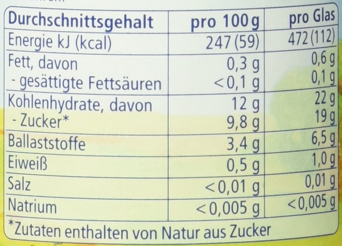 Pară organică cu afine, după 4 luni, 190g