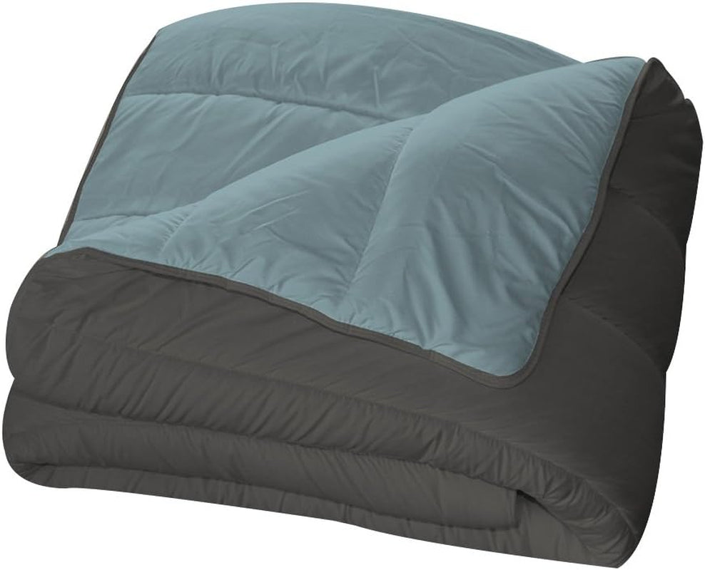 Bleu Câlin plapumă reversibilă bicoloră pentru 2 persoane, microfibră, burgundy/pepper, 220X240 cm Plapumi si pilote Naty Shop Grafit/Glaciar 220 X 240 Cm