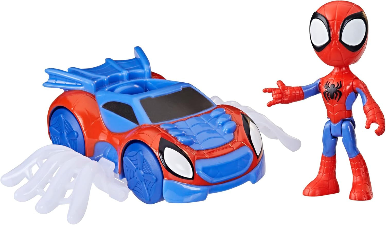 SPIDEY and HIS AMAZING FRIENDS Marvel Spidey figura cu motocicleta, jucărie pentru băieți și fete cu vârsta de 3 ani și peste Action figures Naty Shop Spidey web speedster