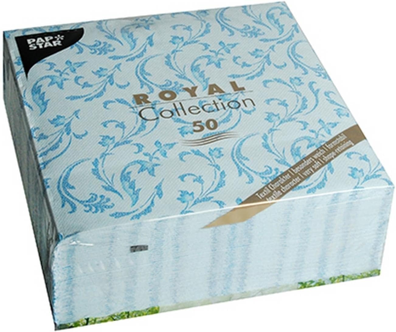 Papstar, 50 de șervețele "ROYAL Collection" 1/4 fold 40 Cm X 40 Cm Bordeaux "Damascato", #84999