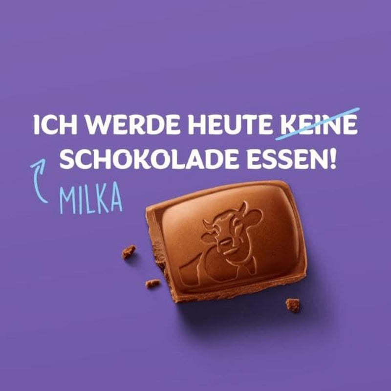 Milka Naps Mix – Mini pătrățele de ciocolată în 4 sortimente: Lapte Alpin, Căpșuni, Alune, Cremă de Cacao – 1 x 1kg