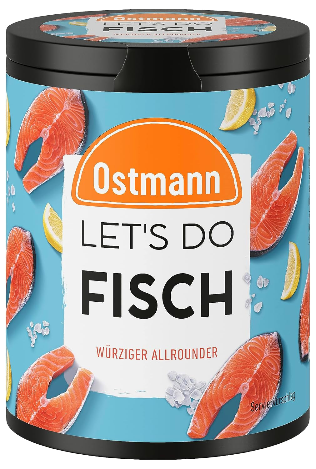 Ostmann Gewürze - Let's Do Fisch Allrounder | Gewürzsalz für Bratfisch, Flammlachs und Meeresfrüchte | Würziger Allrounder mit Senf, Zitrone und Dill | 85 g in recyclebarer Metalldose