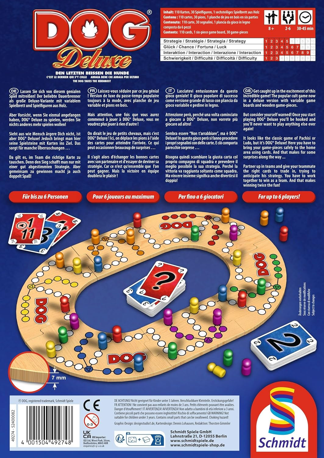 Schmidt Spiele 49274 Dog Deluxe, Joc de familie
