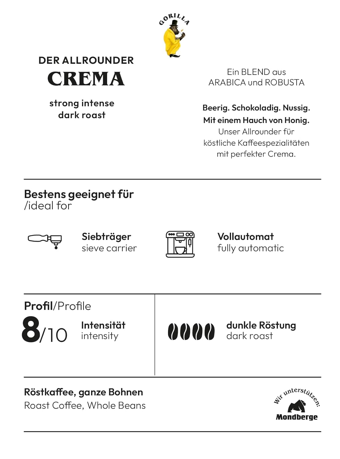 Joerges FF01GOSB Espresso Super Bar Crema, 1 kg (pachet de 2)