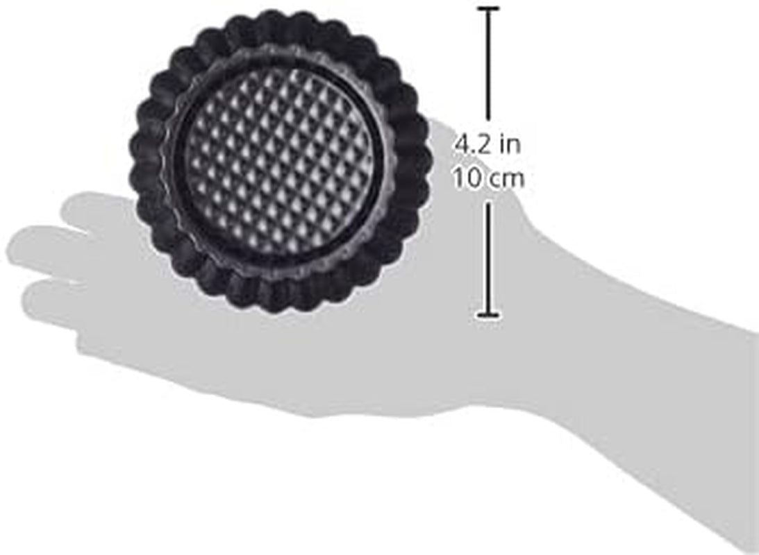 ORIGINAL KAISER Classic Obstbodenform 28 Cm, Obstkuchenform, Gleichmäßige Bräunung & Classic Mini Torteletts 6 Stück, Tartelette Förmchen 10 Cm, Tarteform Klein, Tortelettförmchen Antihaftbeschichtet Matrite si tavi pentru copt Naty Shop