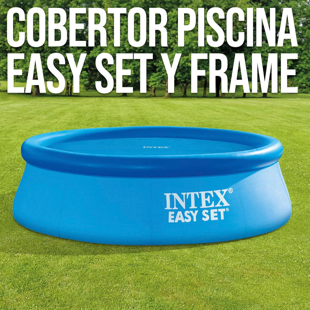 Prelată solară pentru piscină Intex - Prelată solară - Ø 457 cm - Pentru piscine cu montare ușoară și cadru, Albastră
