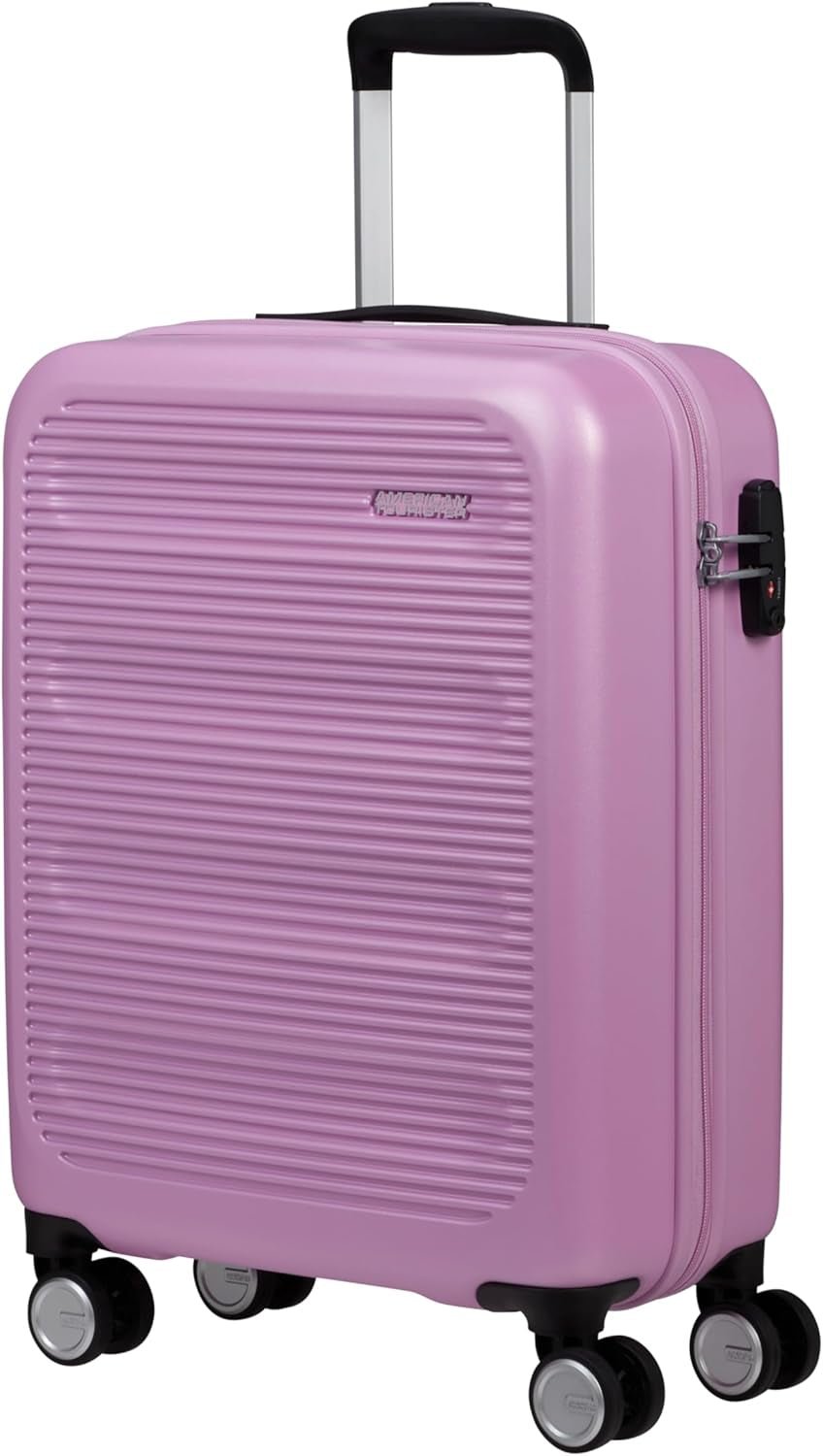 American Tourister Astrobeam - Spinner S, Bagaj de mână, 55 cm, 36 L, Negru (Storm Black) Bagaje și echipament de călătorie Naty Shop Violet (lavanda pastel) S (55 Cm - 36 L)