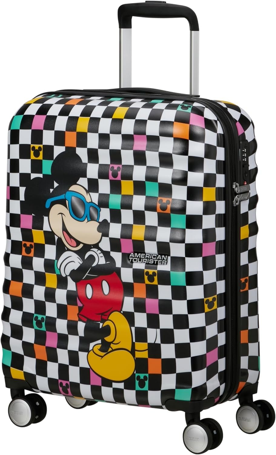 American Tourister Wavebreaker Disney - Spinner S, bagaje pentru copii, 55 cm, 36 L, multicolor (Donald Blue Kiss) Bagaje și echipament de călătorie Naty Shop Multicolor (Mickey Check) Spinner S (55 Cm - 36 L) Mat Shell Disney