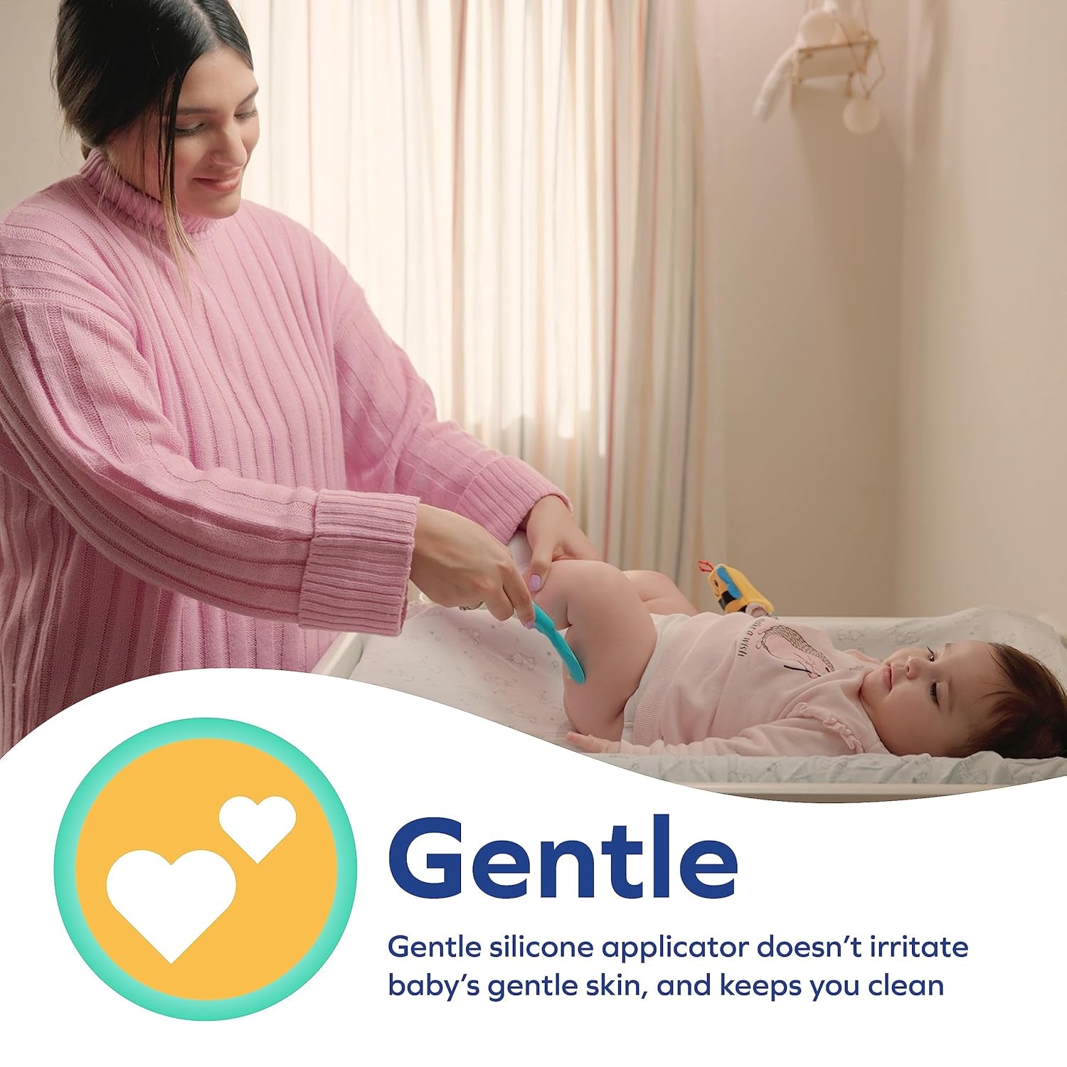 Aplicator de cremă pentru scutece Nuby - Spatulă pentru cremă împotriva erupțiilor cutanate | inclusiv cutie de călătorie | potrivit de la naștere Copii - Baie si Skincare Naty Shop